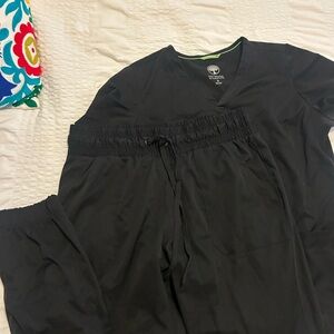 Healing Hands Black Scrub Set